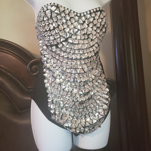blinged out corset tops